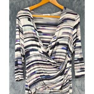 Calvin Klein Multi Colored Shirt Blouse Size XL